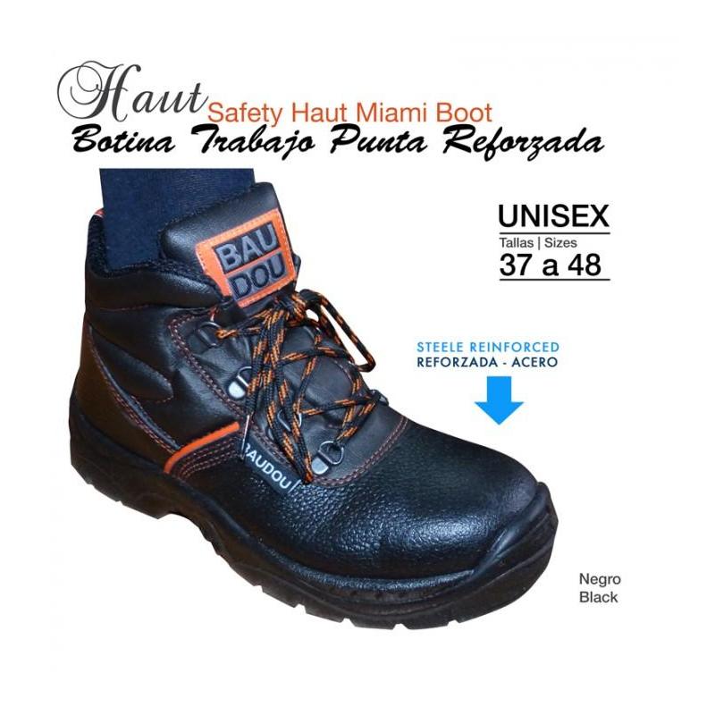  Botina Trabajo Haut Punta Reforzada Negro
