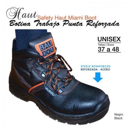  Botina Trabajo Haut Punta Reforzada Negro