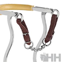 Bocado Sprenger Basic Hackamore Largo Muserola Cadena Forrada De Goma