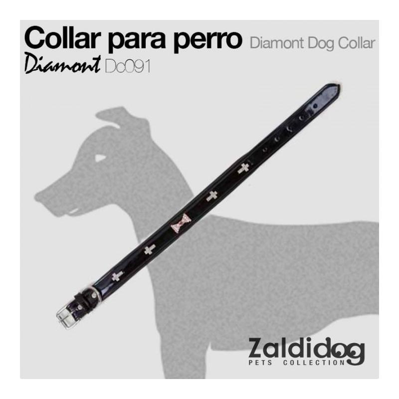  Perro Collar Diamont Dc091 Negro