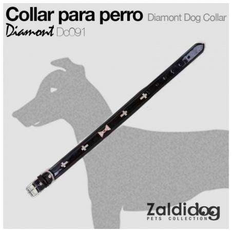  Perro Collar Diamont Dc091 Negro
