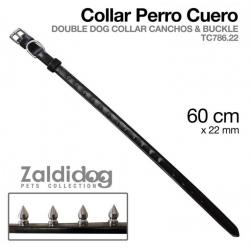  Perro Collar Cuero Tc786.18 55cm X 18mm Negro