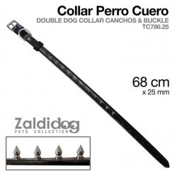 Perro Collar Cuero Tc786.18 55cm X 18mm Negro