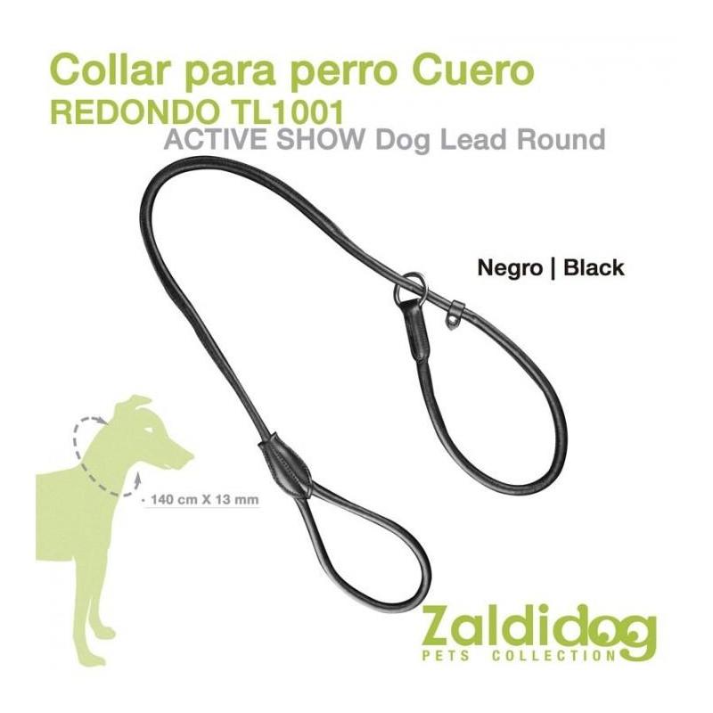  Perro Correa Cuero Redondo Tl1001 140cm X 13mm Negro