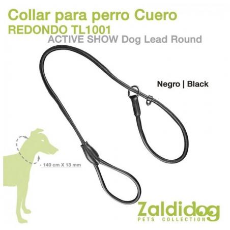  Perro Correa Cuero Redondo Tl1001 140cm X 13mm Negro