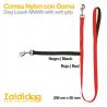  Perro Correa Nylon Con Goma 1m X 20mm
