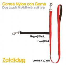  Perro Correa Nylon Con Goma 1m X 20mm