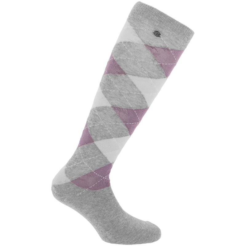 Sock.argyle Grey/Lilas 35-38