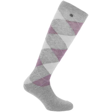 Sock.argyle Grey/Lilas 35-38