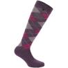 Sock.argyle Grey/Lilas 35-38