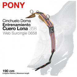  Cinchuelo Doma Entrenamiento Cuero Lona Pony