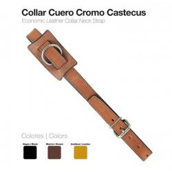  Collar Cuero Cromo Castecus