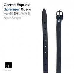  Correa Espuela Sprenger Cuero Negro Hs-49186-045-6