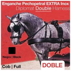  Enganche Pechopetral Extra Inox Doble Negro