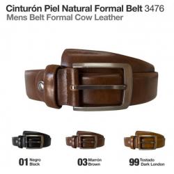 Cinturón Piel Natural Formal Belt 3476