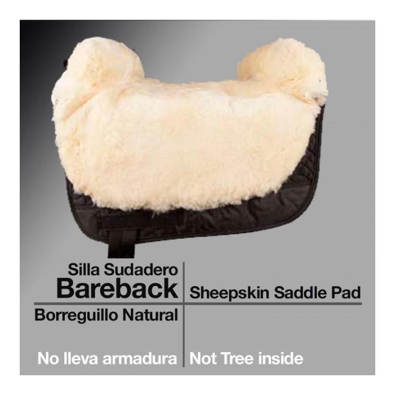  Silla Sudadero Bareback Borreguillo Natural