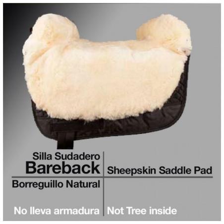  Silla Sudadero Bareback Borreguillo Natural