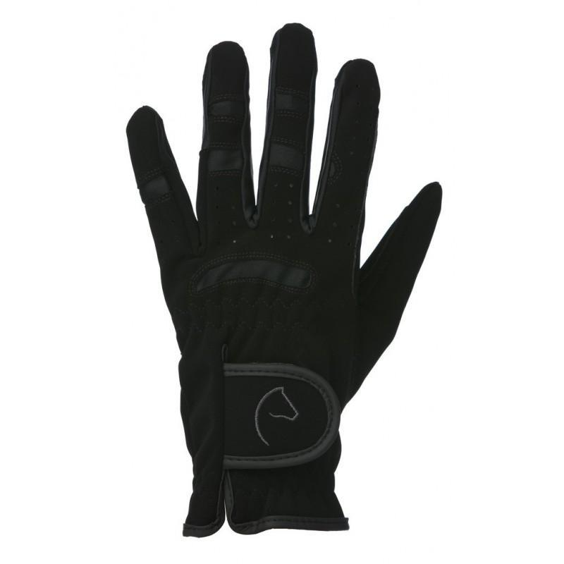 Gants Équitation Equithème Strass Noir - Taille M - Élégants Et Confortables