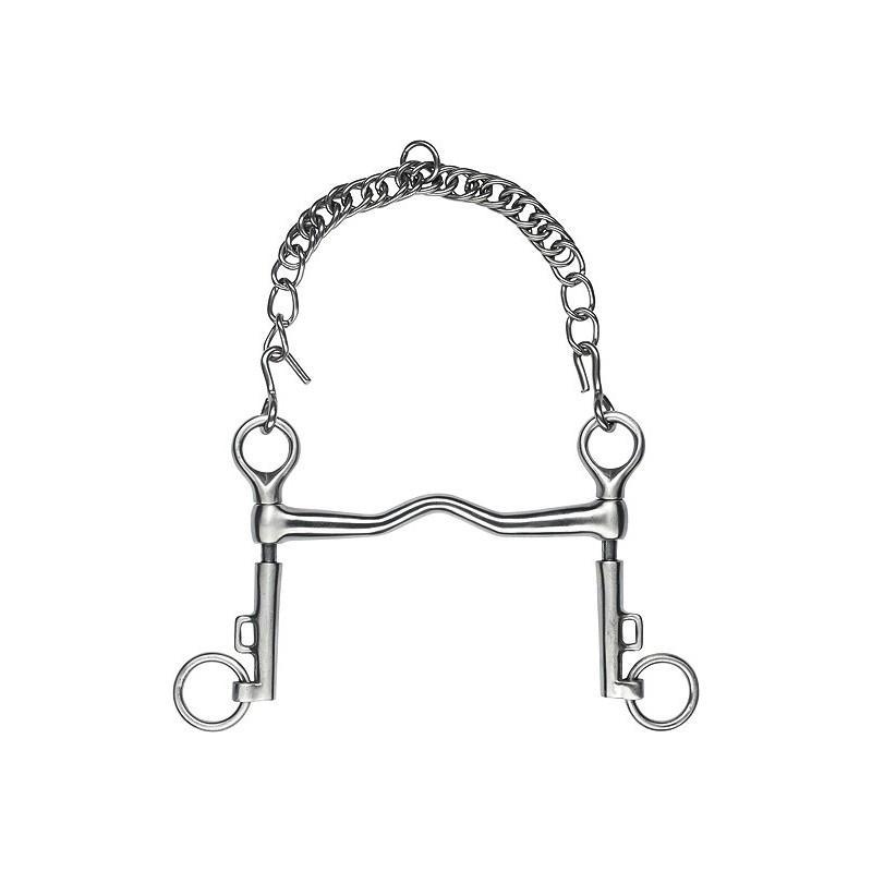 Bocado FEELING de polo de acero inoxidable satén con cama corta