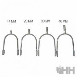  Espuela Inglesa Hh Hombre Punta Recta Cromada Sin Ruleta (par)