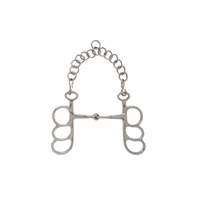  Bocado Sefton Barcelona 3 Anillas Con Embocadura Partida