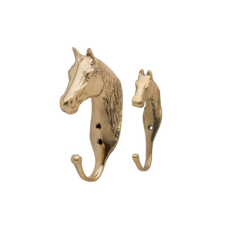  Percha Cabeza Caballo Laton