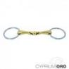  Filete Sefton Cyprium Oro Anilla Embocadura Hueca Partida Doble Grosor 14 Mm