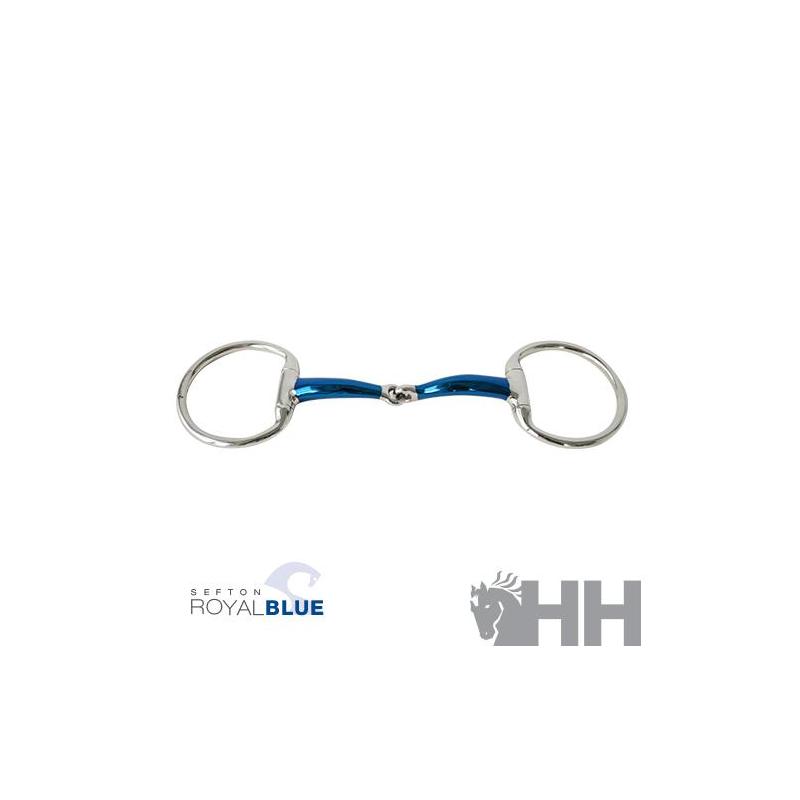  Filete Sefton Royal Blue Oliva Corta Embocadura Partida Grosor 14 Mm
