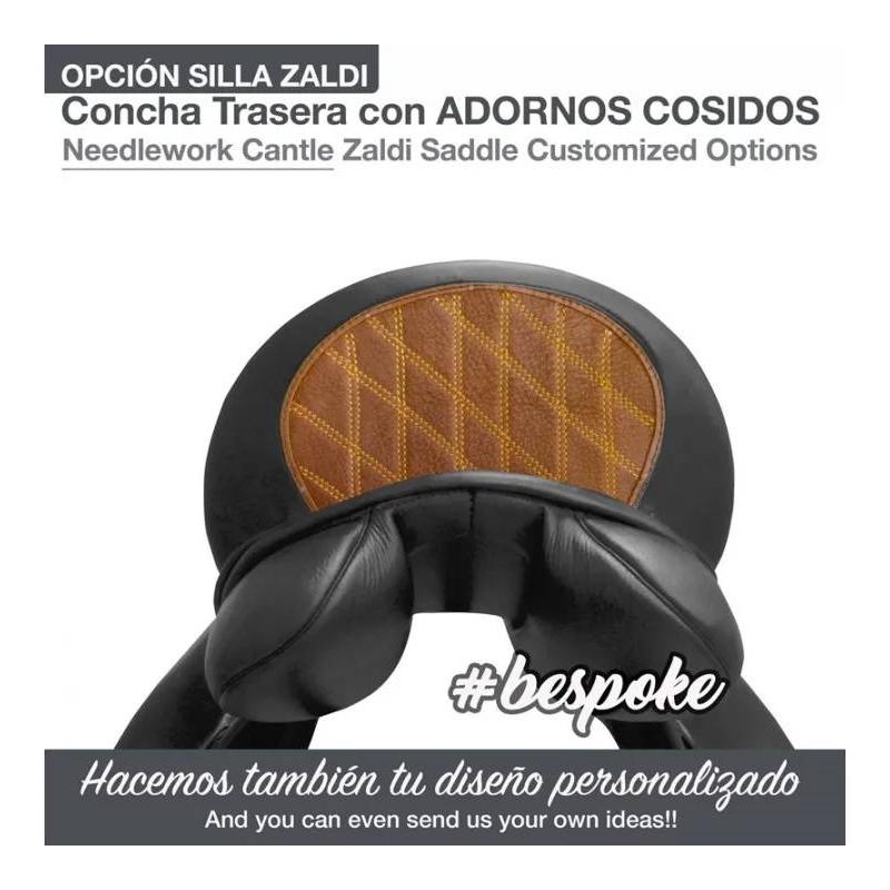 Silla Zaldi Con Concha Trasera Adornos Cosidos