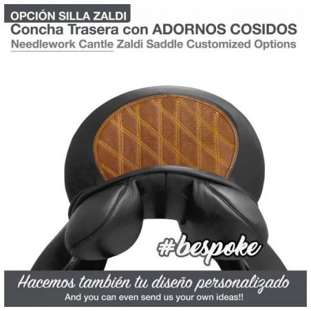 Silla Zaldi Con Concha Trasera Adornos Cosidos