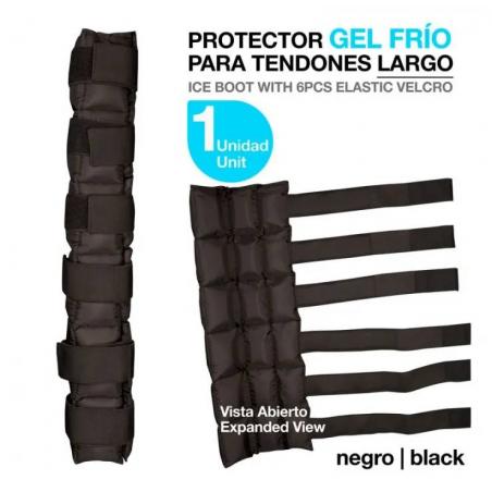 Protector Gel Frio Para Tendones Largo Negro Unidad