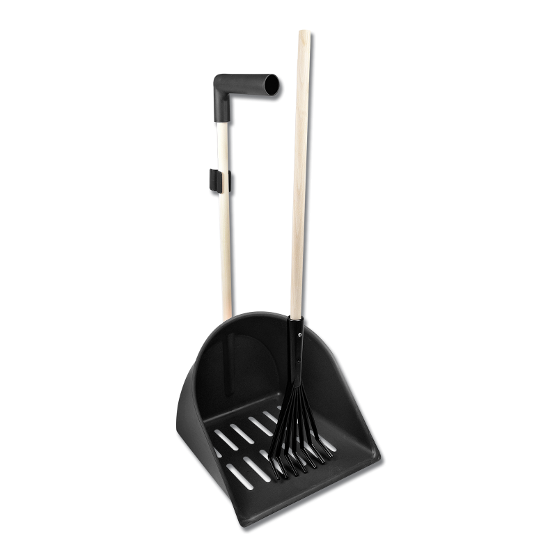 Xl Recogedor De Estiércol Shaker Con Rastrillo