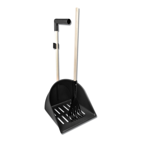 Xl Recogedor De Estiércol Shaker Con Rastrillo