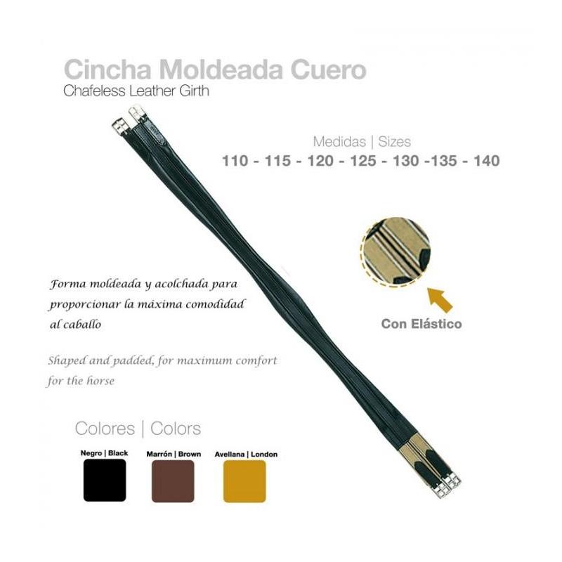  Cincha Moldeada Cuero Elástico