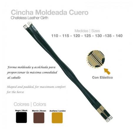  Cincha Moldeada Cuero Elástico