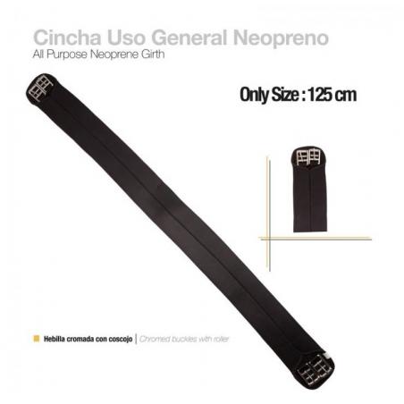  Cincha Uso General Neopreno Económica Negro 125cm
