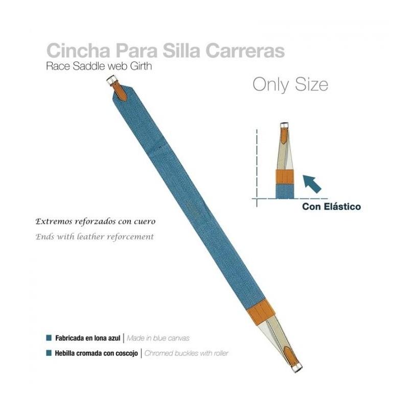  Cincha Para Silla Carreras Lona Azul Castecus
