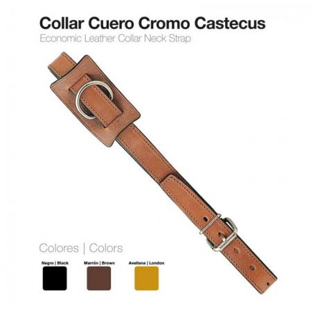  Collar Cuero Cromo Castecus