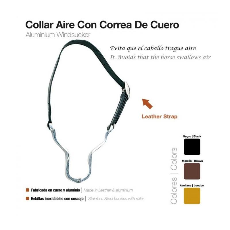  Collar Aire Con Correa De Cuero