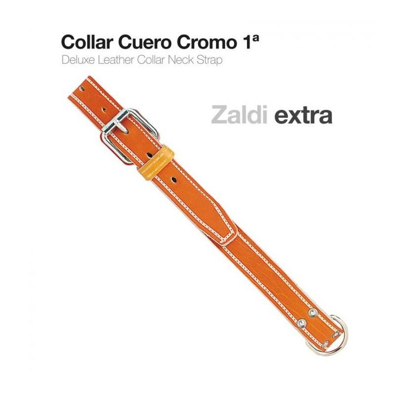  Collar Cuero Cromo 1ª Zaldi Extra