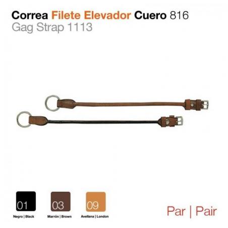 Correa Filete Elevador Cuero 816 Par