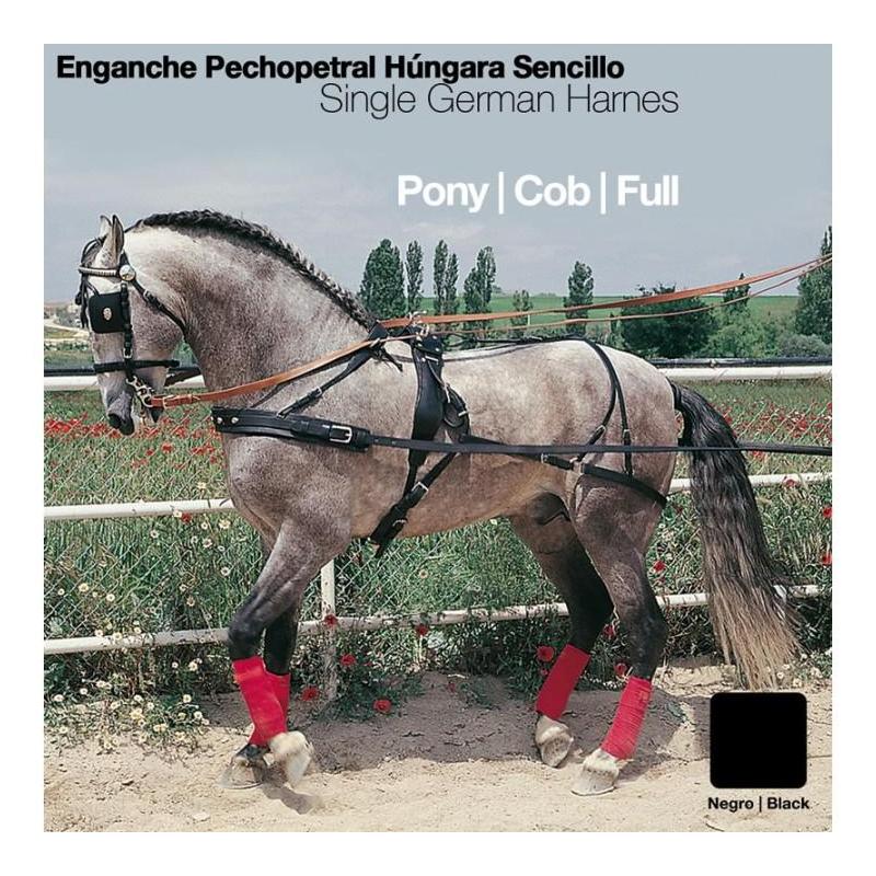 Enganche Pechopetral Húngara Sencillo Negro