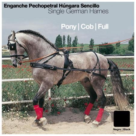 Enganche Pechopetral Húngara Sencillo Negro