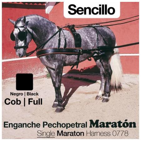  Enganche Pechopetral Maratón Sencillo Negro