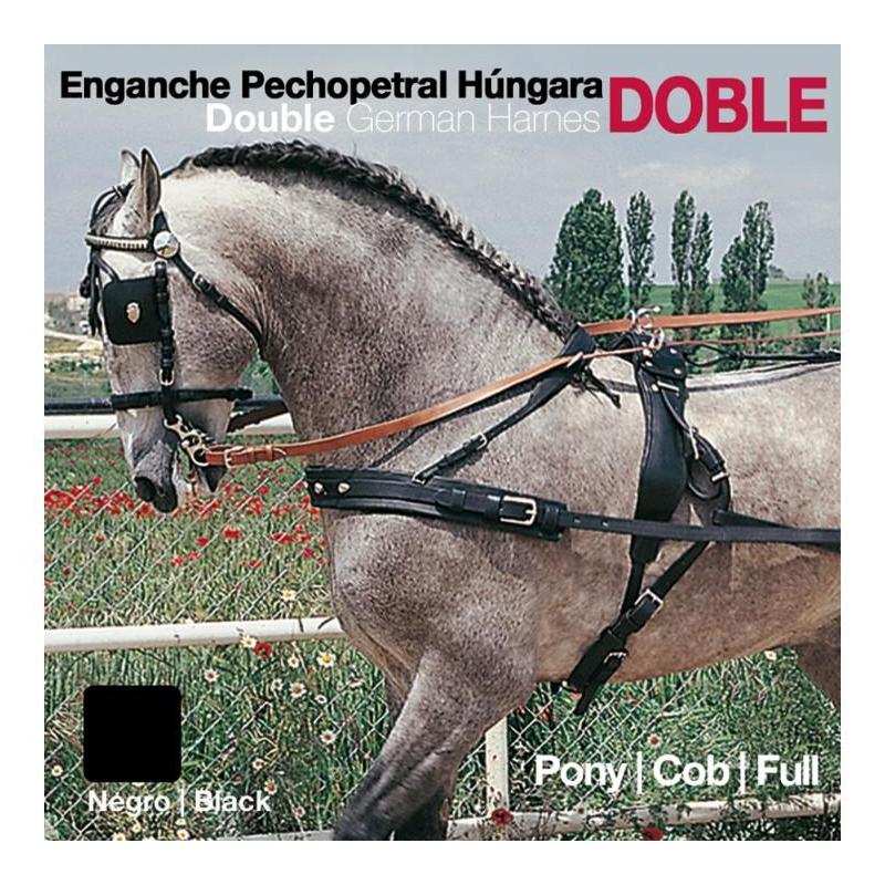  Enganche Pechopetral Húngara. Doble Negro