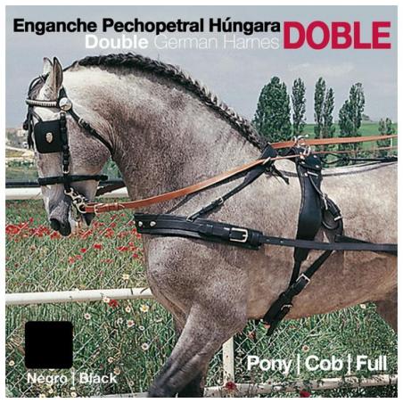 Enganche Pechopetral Húngara. Doble Negro