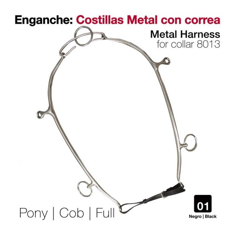  Enganche Costillas Metal Con Correa Negro