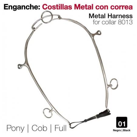  Enganche Costillas Metal Con Correa Negro