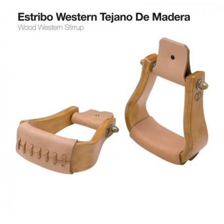  Estribo Western Tejano De Madera 221625+l