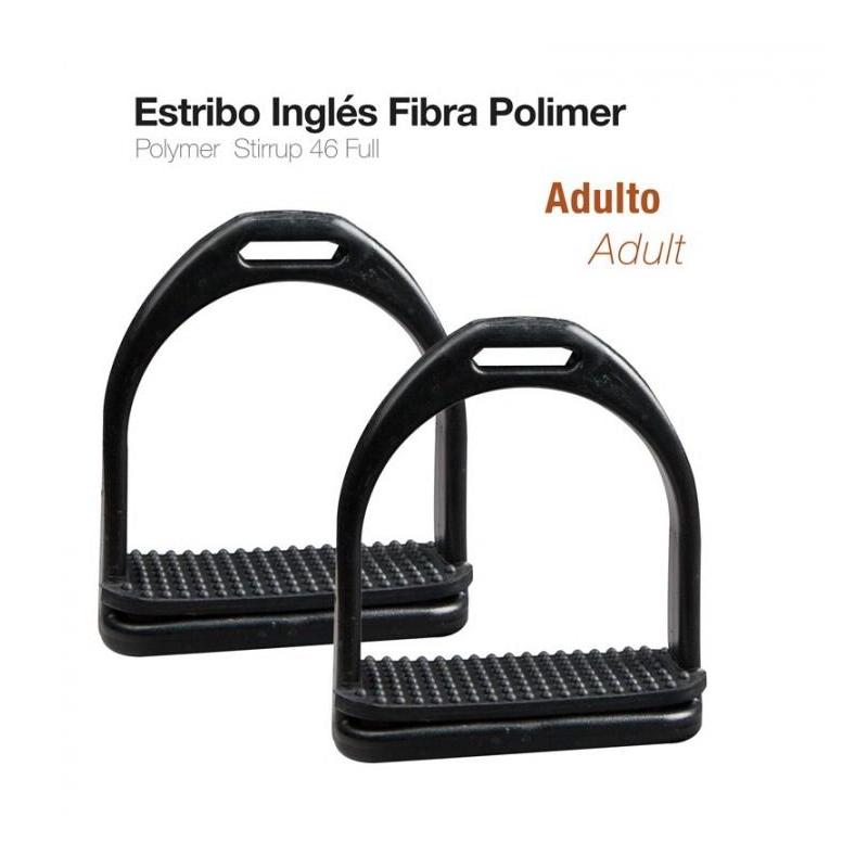  Estribo Inglés Fibra Polimer Adulto 221271k-46 Negro